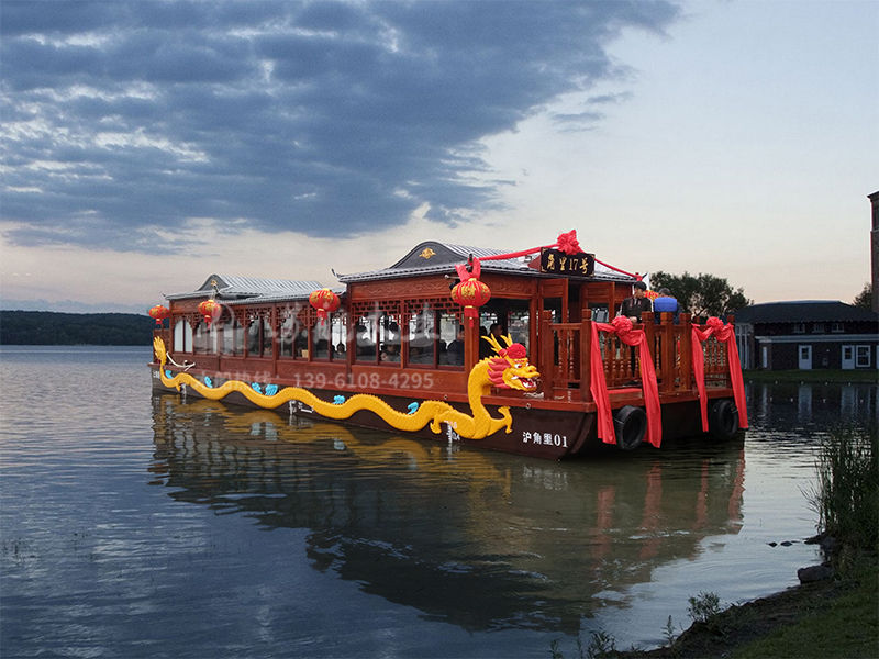 上海朱家角雕龍游船 水上觀光畫舫木船生產