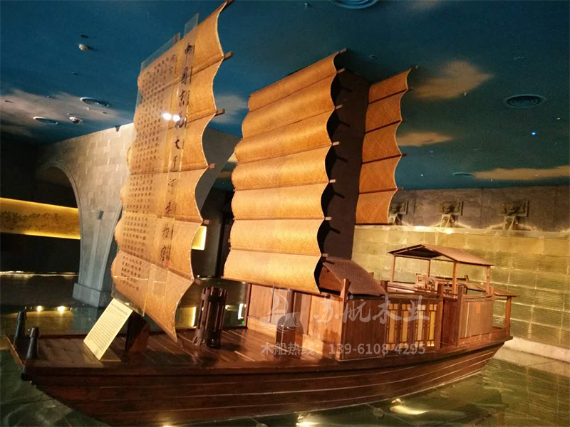 展覽船模大型古典實木帆船 室內裝飾戶外景觀木船